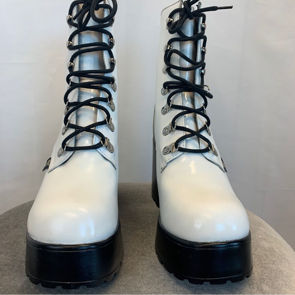 Roc White Combat Boots Size 41/ US 10 - NWOB! - Picture 6 of 13